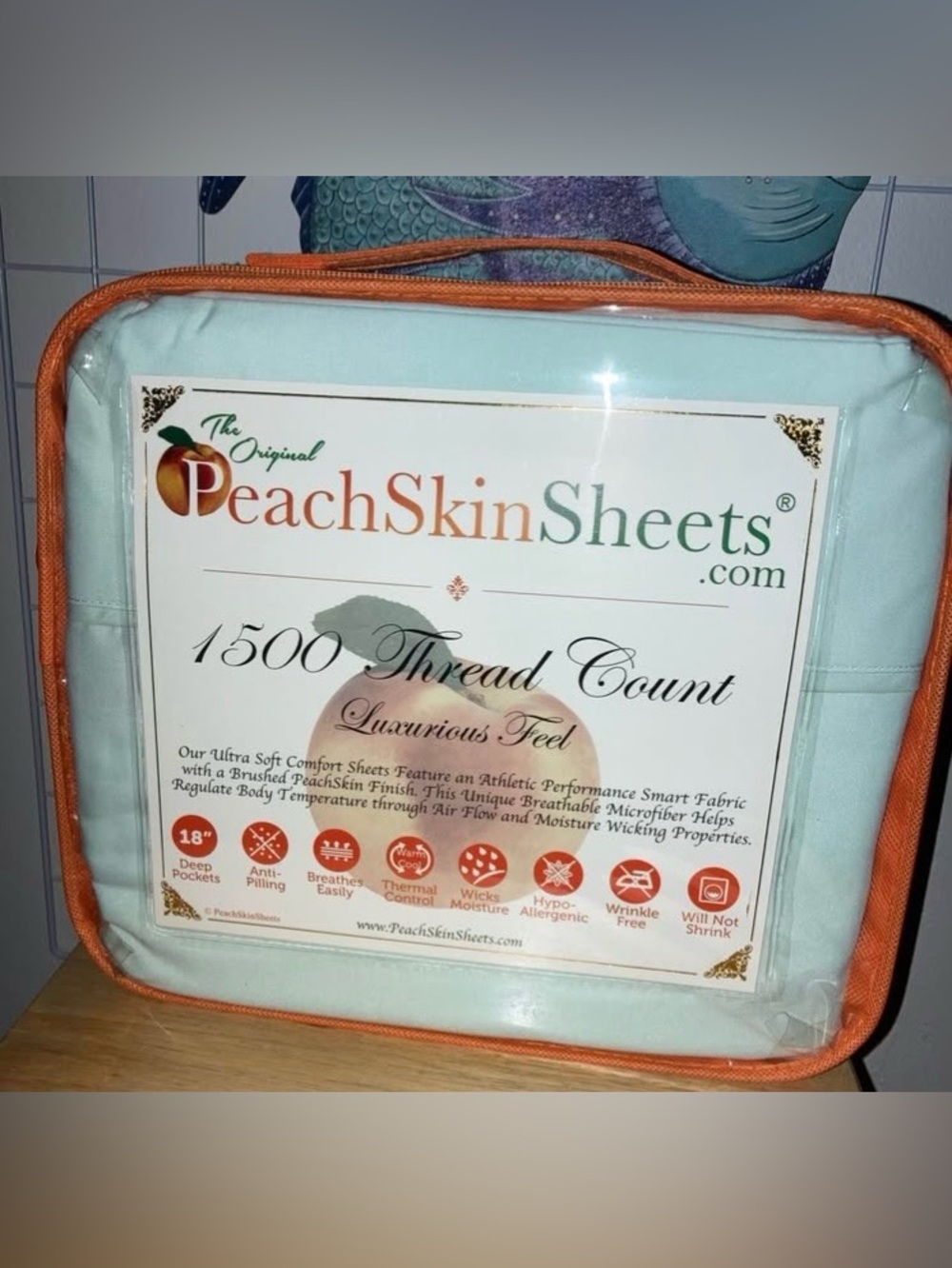 The Original Peach Skin Sheets 1500 Thread Count King Sheet Set ~ NEW